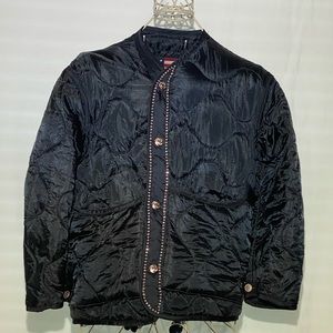 Blinged our black puffer jacket